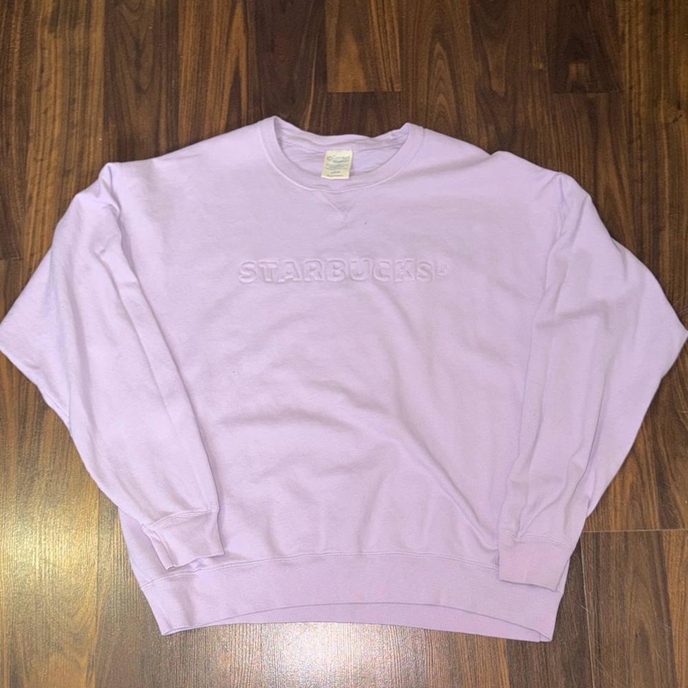 Starbucks Men's Pastel Lavender Crewneck Sweatshirt
